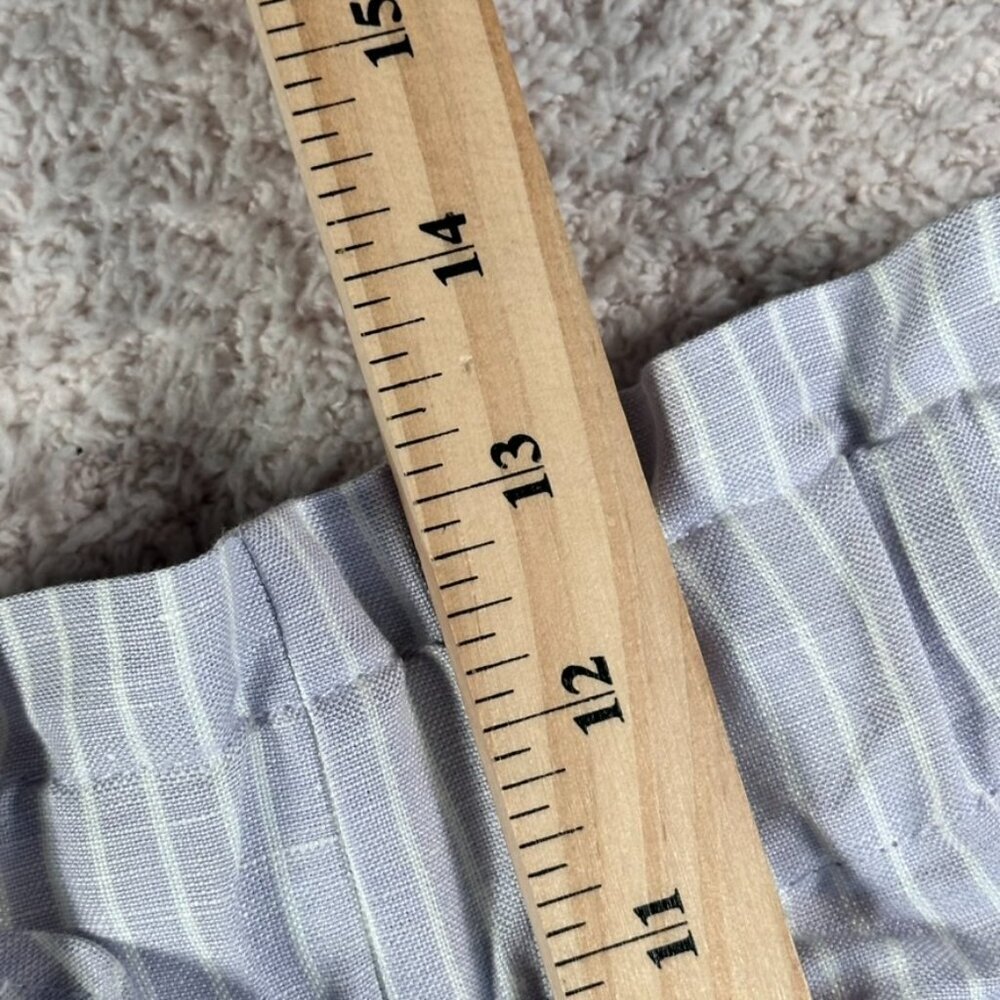 Madewell Womens Stripe-Play Drawstring Pull-On Paperbag Shorts XS Purple Wht NWT - Picture 9 of 11